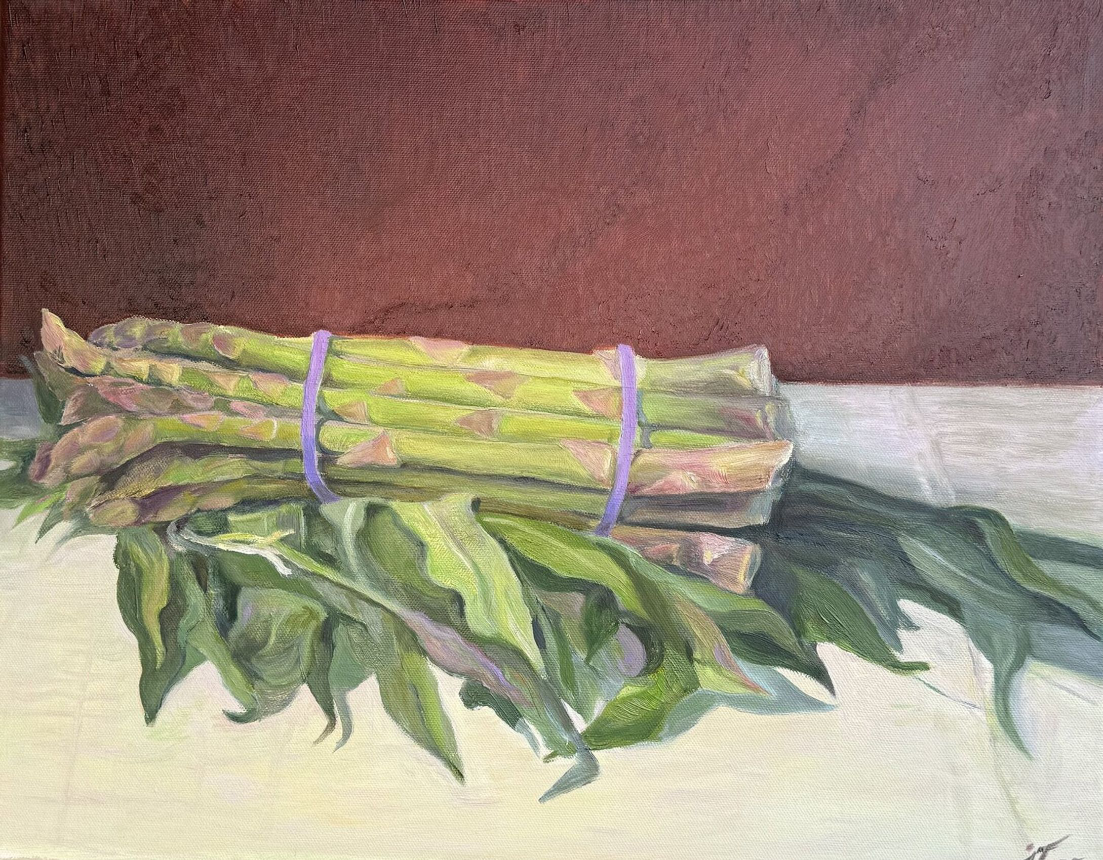 Asparagus on Wild Garlic