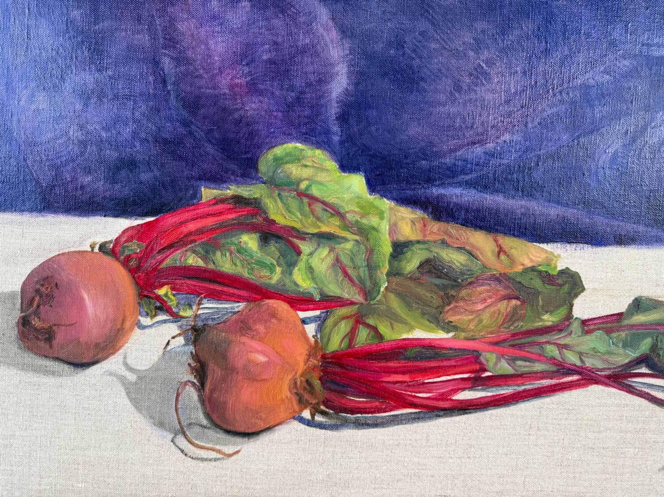 Red Beets on Linen - view 5