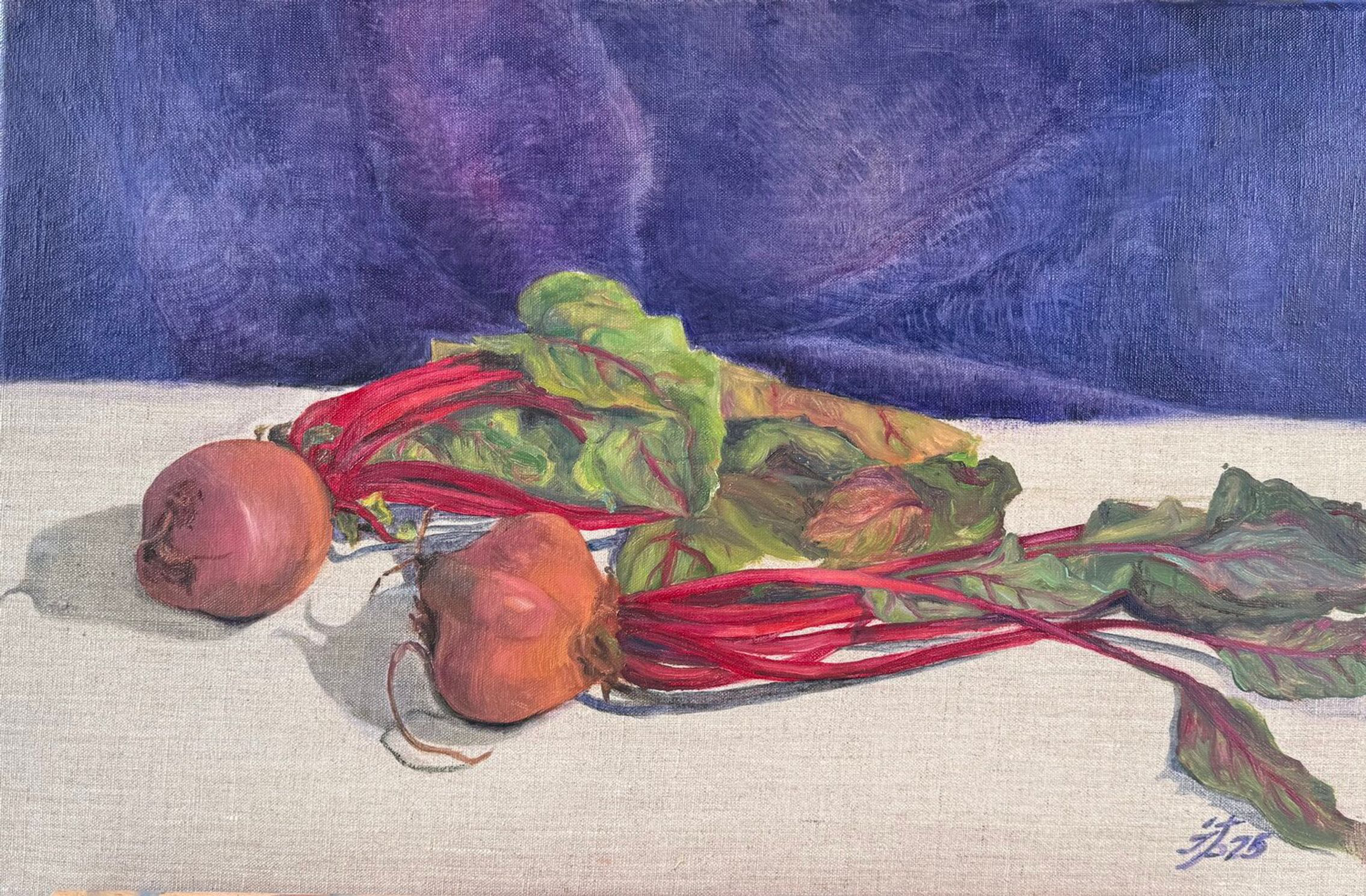 Red Beets on Linen